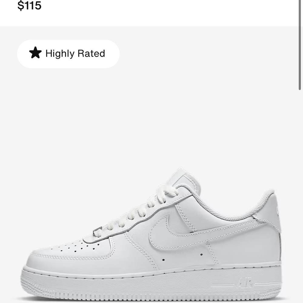 Nike All-White Air Force 1 Sneakers
